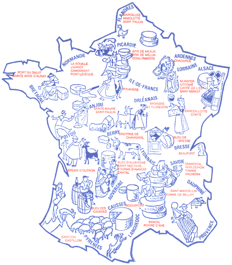 carte fromage france