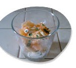Verrine au fromage et à la truite fumée