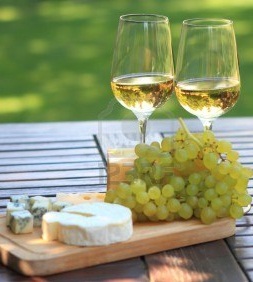 Vin blanc et fromage